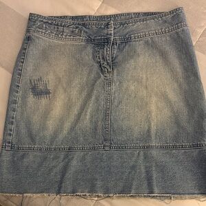 Calvin Klein Light Blue Washed Denim Mini Skirt